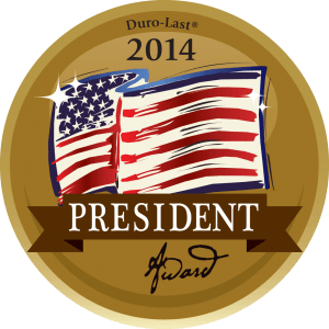 kelly roofing president award logo
