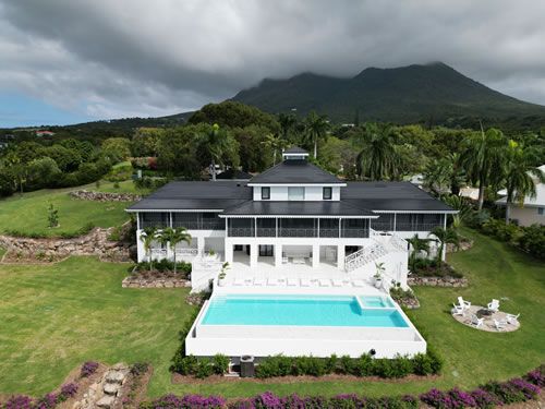 nevis house facing pool