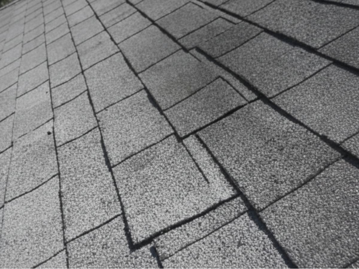 Curling and lifted asphalt shingles